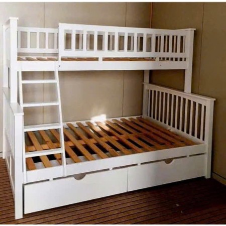 B118 Wh : Giường 3 Tầng Leo Thang - 1m / 1m2 B118 Wh : Giường 3 Tầng Leo Thang - 1m / 1m2